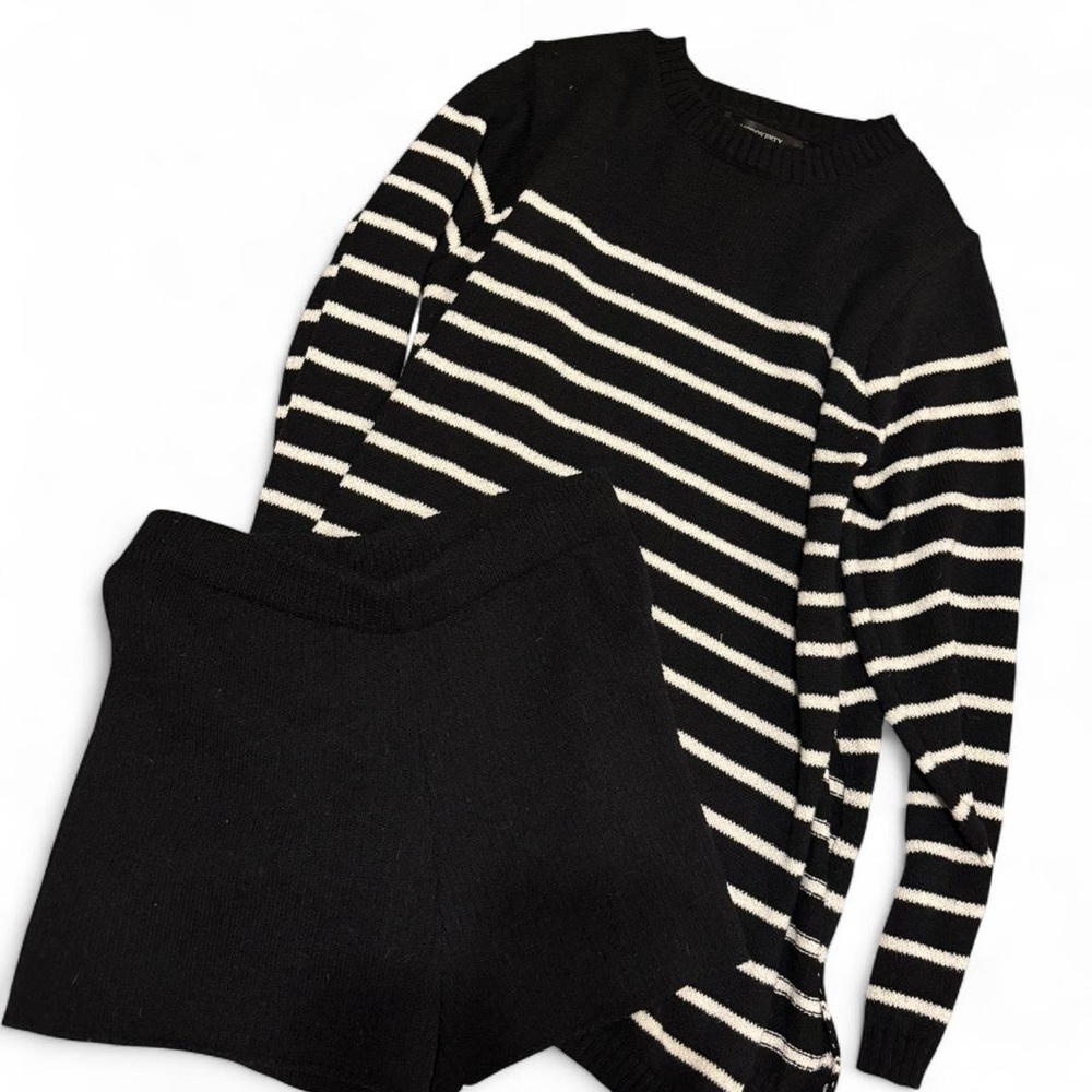 Black and White Striped Sweater